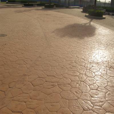 水泥压花地面施工材料 地坪模具 彩色混凝土路面 包工包料