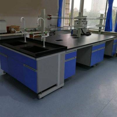 禄米 实验室工作台钢木实验台实芯理化板操作台