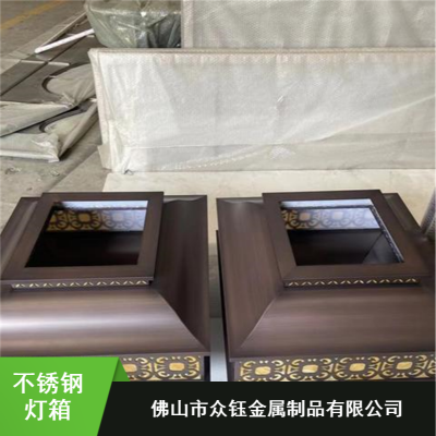酒店大堂立式银色不锈钢灯箱 重钰金属支持定制豪华气派现代灯箱