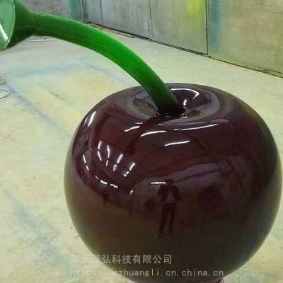 玻璃钢仿真水果 樱桃车厘子仿真1:1大型比例定制 水果店摆件