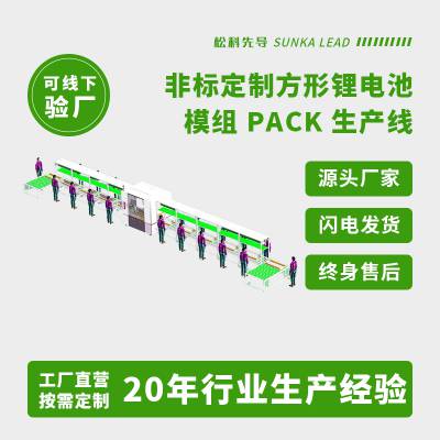 非标定制方形锂电池模组pack生产线电池组装新能源储能电池组装线