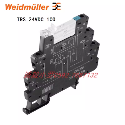 魏德米勒超薄继电器 TRS 24VDC 1CO 1122770000一常开一常闭24V