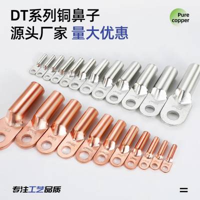 电缆连接头 铜端子DT16-10 dt铜线耳 铜鼻子 电力金具 非标可定制