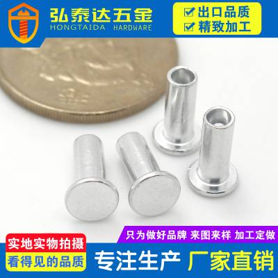 【深圳弘泰达厂】供应半空心铝铆钉，生产批发半空心铝铆钉，实心铝铆钉