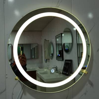 厂家定制LED浴室智能镜酒店工程卫生间背光智能镜子带灯防雾浴室柜镜