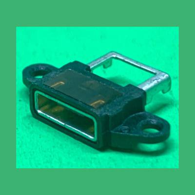 带支架TYPE C防水母座 方口USB3.1插座 带耳打孔