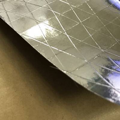 保温铝箔夹筋 新型网格铝箔高温套管专用 镀铝膜牛皮纸贴面
