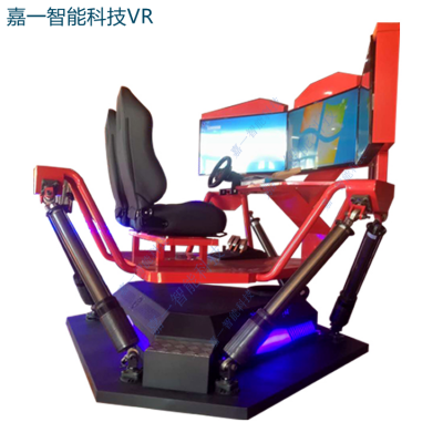 普乐鲸vr驾驶模拟器vr互动科普馆vr3屏6轴赛车vr月底驾驶vr安全馆酒驾