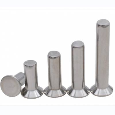 供应304不锈钢沉头实心铆钉 平头铆钉 平帽敲击式铆钉