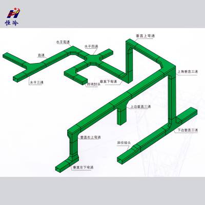 500*150槽式水平弯头_垂直上下弯头_复合桥架大小头 恒冷优推