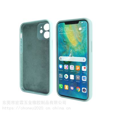 适用于iphone12硅胶手机套 新款液态植绒硅胶套 厂家直销