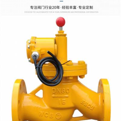 ZCM常闭防爆电磁式天然气燃气紧急切断阀煤气电磁阀法兰