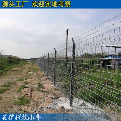 汕尾三角折弯护栏网定做 电镀铁丝网 珠海公园围栏网