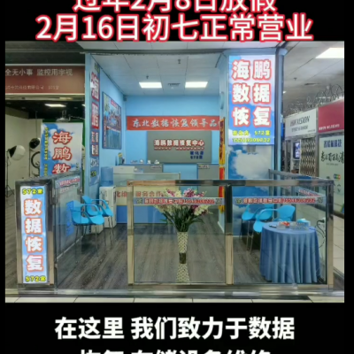 新春佳节海鹏数据恢复(教化店)2月8日放假，2月16日初七正常营业，祝大家新年快乐，万事大吉