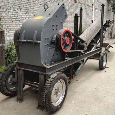 花岗岩煤矸石破碎机 小型移动式锤式制砂机 尚科机械