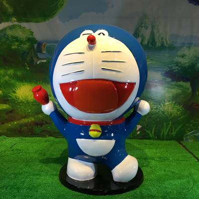 日本动漫机器猫阿蒙卡通工艺品 尚雕坊多款造型蓝胖子猫咪雕塑工艺品