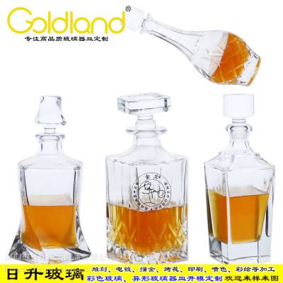 外贸威士忌酒樽定制无铅水晶威士忌醒酒器套装定做创意XO洋酒瓶酒具