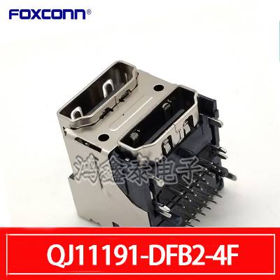 Foxconn富士康 双层HDMI 2x19P 90度插件 QJ11191-DFB2-4F