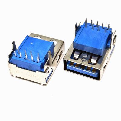 USB3.0AĸӸĸ 9.5H 90ȲDIP ֱ/ ͭ 3.0AF 9P о