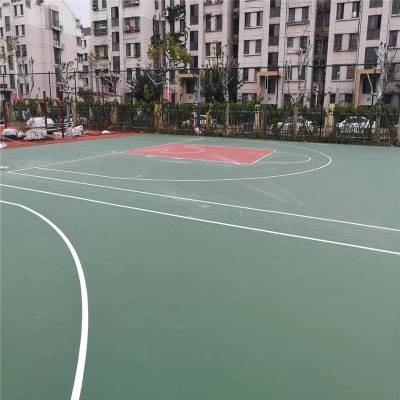 建设塑胶硅PU篮球场 PVC运动地板 硬地丙烯酸羽毛球 AMJ~1314