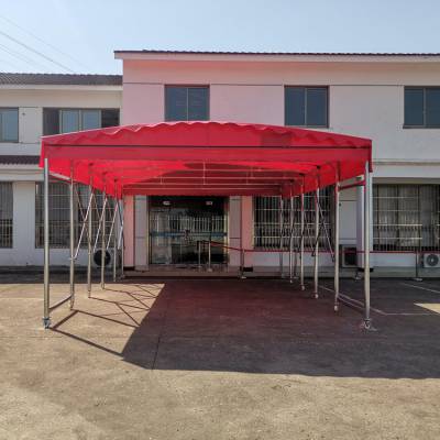 上海物流仓库雨棚 折叠伸缩移动篷 活动帆布顶棚嘉定