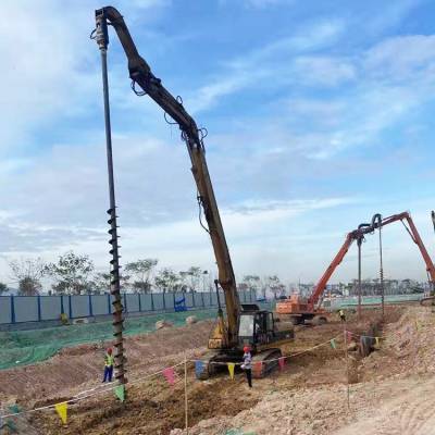 聚仁機械 地基螺旋鑽 挖掘機用光伏樁螺旋鑽機鑽機 裝載機改裝