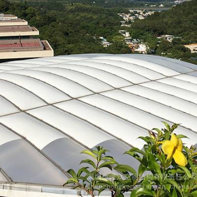 香港大学学校广场顶篷屋顶ETFE大跨度结构高透光