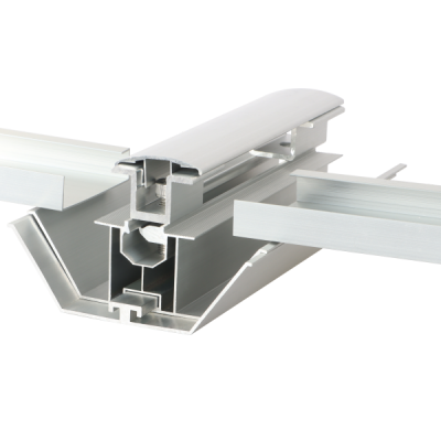 铝合金BIPV光伏防水支架副水槽横向阳光房导轨工商业