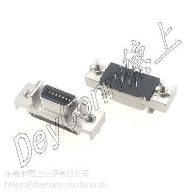 德上电子SCSI连接器 HPCN14PIN接口 HPCN母座14芯180度直插