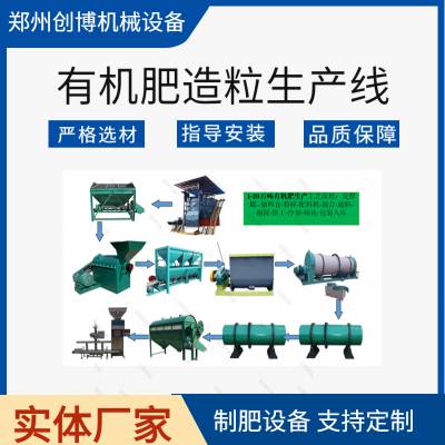 牛粪有机肥料设备 年产1-10万吨复合肥生产线全套设备 创博