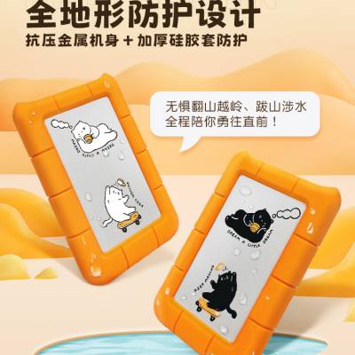(官方标配)雷孜LaCie插画定制款萌宠猫便携移动硬盘2T 兼容mac