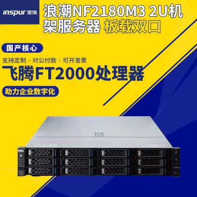 浪潮（inspur）NF2180M3板载双口千兆飞腾2000处理器2U机架服务器