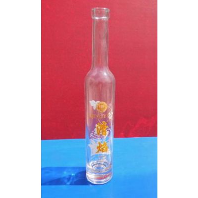 徐州玻璃瓶厂家批发定制750ml喷色玻璃烤花红葡萄酒瓶
