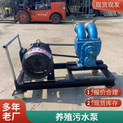 抽猪粪便水泵 5.5千瓦电动3寸抽粪泵 推车式电动泥浆泵