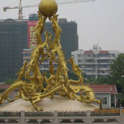龙凤呈祥雕塑，景观雕塑厂家，不锈钢龙凤呈祥景观雕塑价格