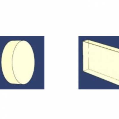 IR抛光硫化锌(ZnS)多光谱(透明)窗片 0.37-13.5um 10.0Φ×1.0mm