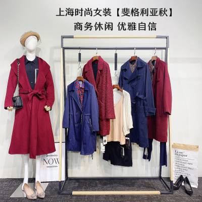 羽绒服折扣走份 品牌女装折扣清仓 斐格利亚21秋 女装折扣批发跑量 品牌尾货清库存