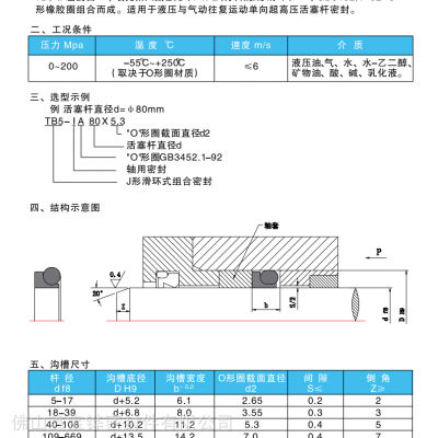 筒式黏滞阻尼器油封密封圈高压格莱圈