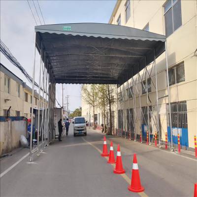 户外遮阳棚 物流推拉雨篷移动式收缩篷定制大型活动雨棚厂家