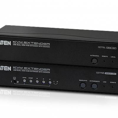 ATEN CE775 USB VGA双显示Cat 5 KVM信号延长器 + 抗色偏