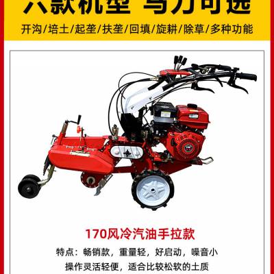 茶园菜园开沟培土机 鸿超自走式田园管理机 多功能起垄种植机
