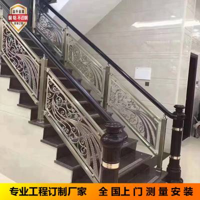 别墅铜精雕护栏 法式沙金铜楼梯扶手有着现代的色彩