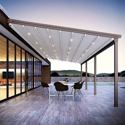 电动折叠天棚-露台帐篷-户外天幕-收缩天篷帘-庭院伸缩篷-遮阳篷-活动