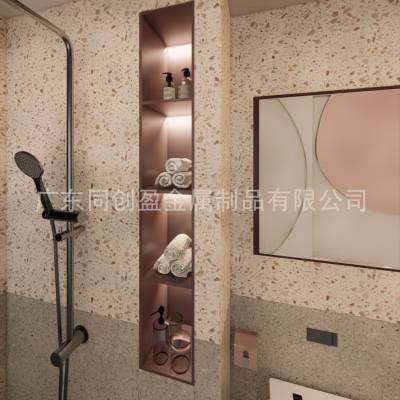 不锈钢壁龛浴室置物收纳嵌入式壁柜客厅洗手间入墙式壁龛