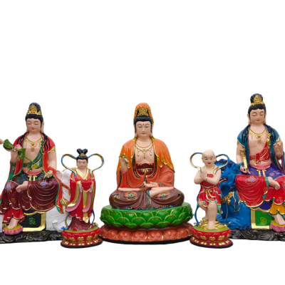 坐莲观音菩萨神像坐兽文殊普贤菩萨树脂四大菩萨佛像批发厂家