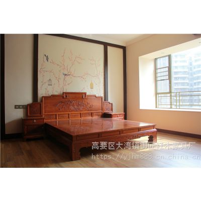 广州家具厂实木家具定做样板房定制实木大床沙发餐桌茶台新中式家具