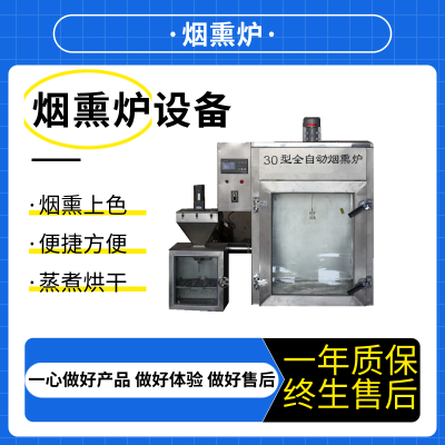 30型全自动烟熏炉 鸡鸭熏蒸烤肠机 小型腊肉红肠烟熏炉