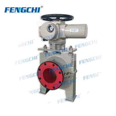 DN150 电动多回转管夹阀 胶管阀 铸造阀体 FENGCHI/风驰泵阀