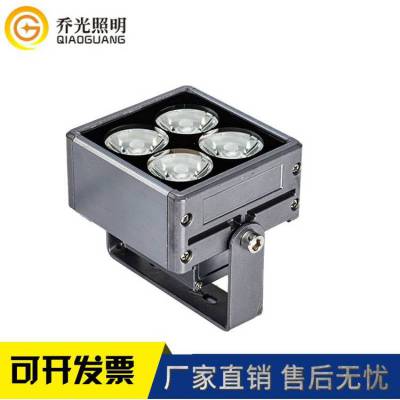 乔光灯饰厂LED12W方形防水投光灯 一束光染色灯 DMX512桥梁投射灯