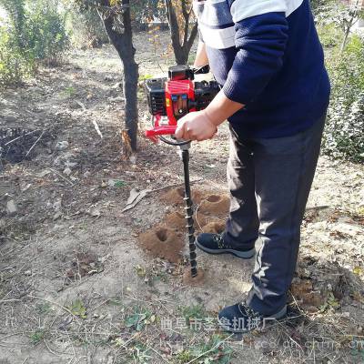 小型挖洞机效果好 四冲程大马力挖坑机 工程深挖地钻机图片